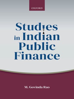 cover image of Studies in Indian Public Finance